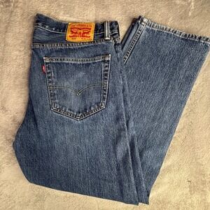 Levis 505 Straight Leg Jeans Mens 36x29 Blue Medium Wash Denim Classic Fit
